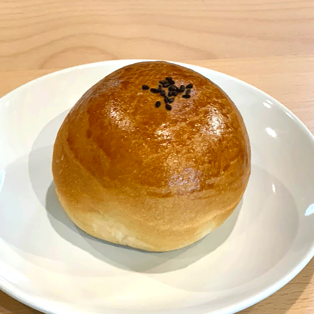 milk bread roll with sweetened red bean inside